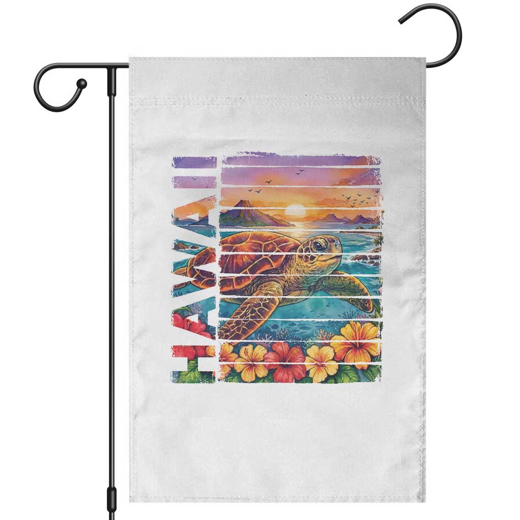 Hawaii Sea Turtle Garden Flag Tropical Sunset Island Vacation Gift TS12 White Print Your Wear