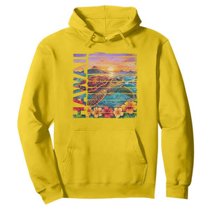 Hawaii Sea Turtle Hoodie Tropical Sunset Island Vacation Gift TS12 Daisy Print Your Wear