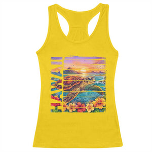 Hawaii Sea Turtle Racerback Tank Top Tropical Sunset Island Vacation Gift TS12 Daisy Print Your Wear