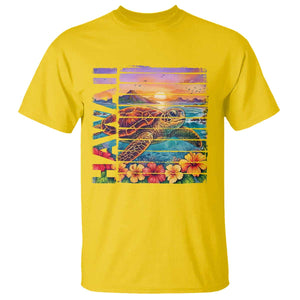 Hawaii Sea Turtle T Shirt Tropical Sunset Island Vacation Gift TS12 Daisy Print Your Wear