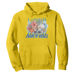 Beach Vibes Hoodie Floral Seashell Coastal Vacation Graphic TS12 Daisy Print Your Wear
