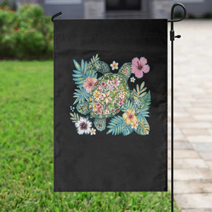 Floral Summer Turtle Garden Flag Preppy Tropical Coastal Beach Graphic TS12 Print Your Wear