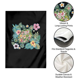 Floral Summer Turtle Garden Flag Preppy Tropical Coastal Beach Graphic TS12 Print Your Wear