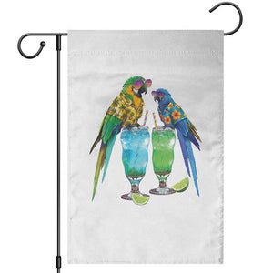 Hawaiian Parrots Drinking Margaritas Garden Flag Beach Vacation Gift TS12 White Print Your Wear
