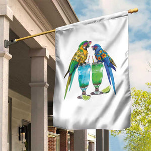 Hawaiian Parrots Drinking Margaritas Garden Flag Beach Vacation Gift TS12 Print Your Wear