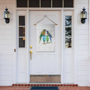 Hawaiian Parrots Drinking Margaritas Garden Flag Beach Vacation Gift TS12 Print Your Wear