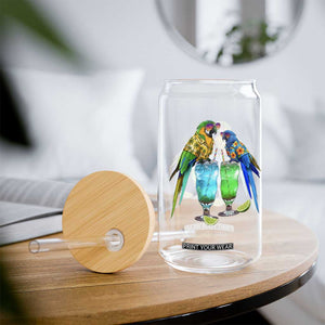 Hawaiian Parrots Drinking Margaritas Glass Can Beach Vacation Gift TS12 Print Your Wear