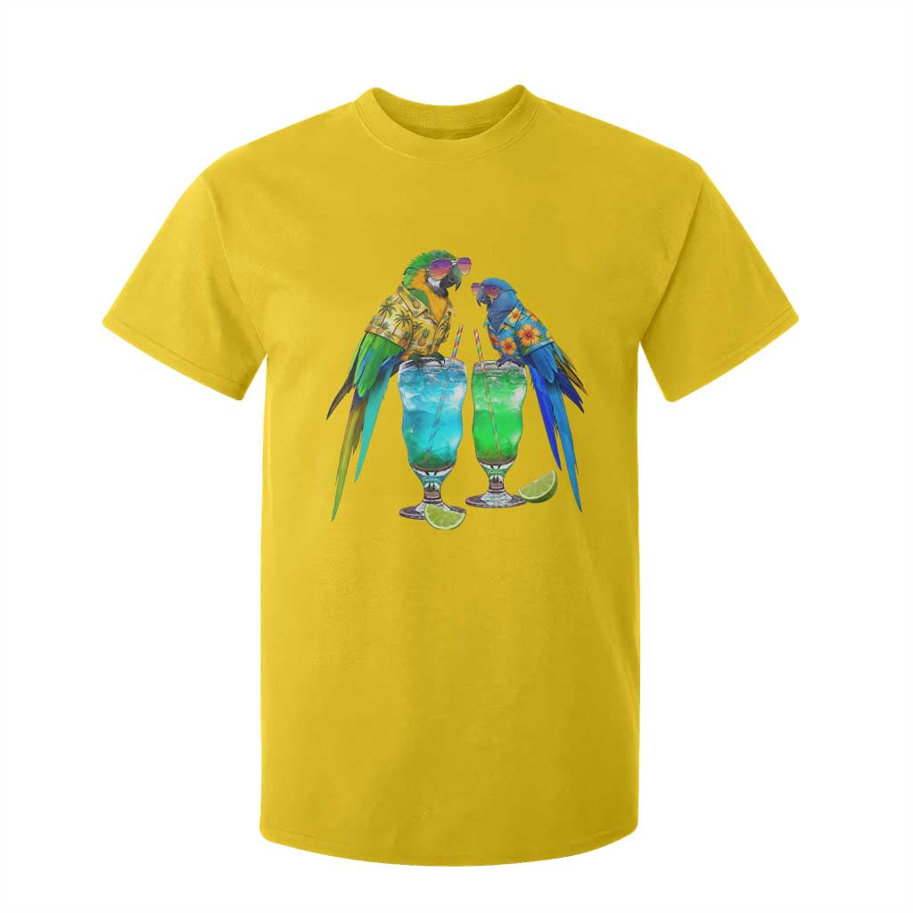Hawaiian Parrots Drinking Margaritas T Shirt For Kid Beach Vacation Gift TS12 Daisy Print Your Wear