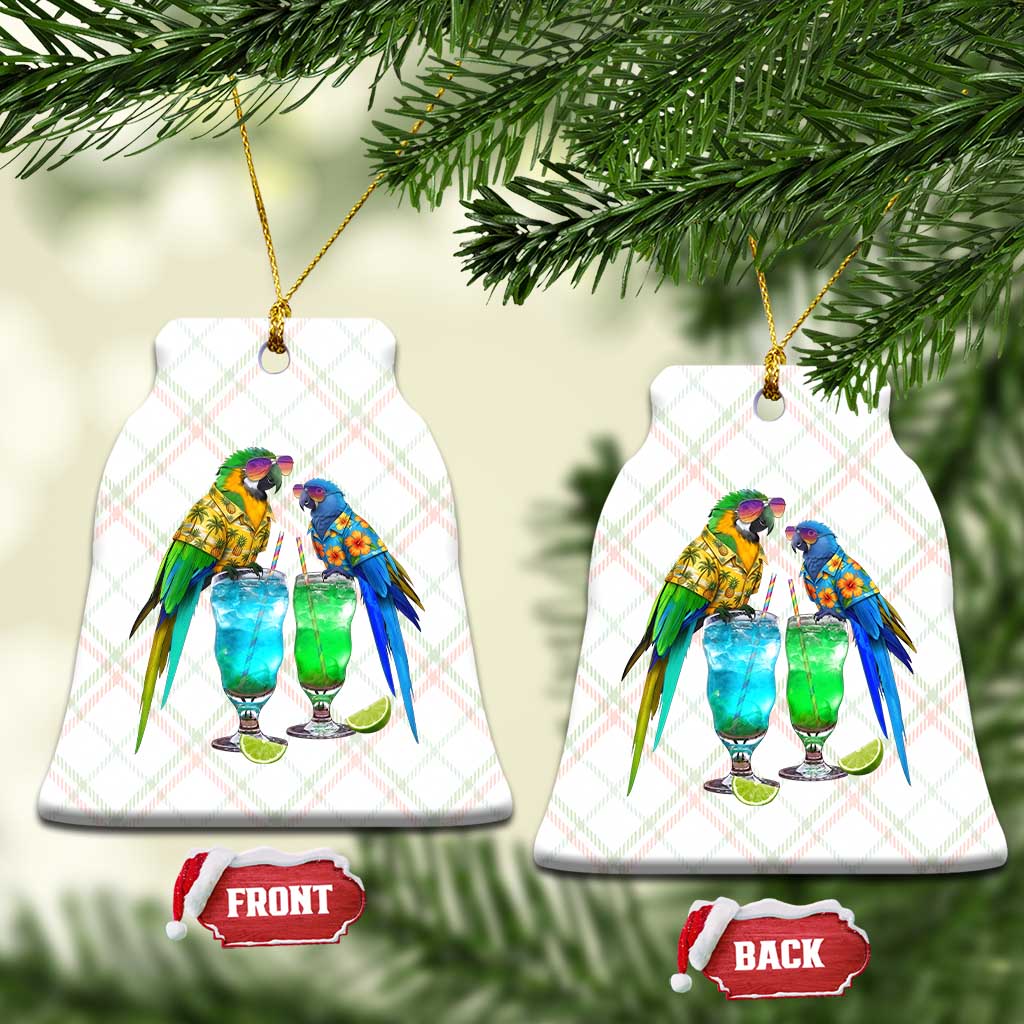 Hawaiian Parrots Drinking Margaritas Ceramic Ornament Beach Vacation Gift TS12 Print Your Wear
