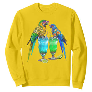 Hawaiian Parrots Drinking Margaritas Sweatshirt Beach Vacation Gift TS12 Daisy Print Your Wear