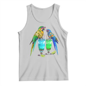 Hawaiian Parrots Drinking Margaritas Tank Top Beach Vacation Gift TS12 Ash Print Your Wear