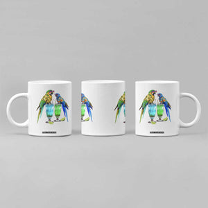 Hawaiian Parrots Drinking Margaritas Coffee Mug Beach Vacation Gift TS12 Print Your Wear