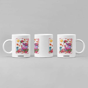Funny Flamingo Tropical Floral Summer Vacation Graphic Coffee Mug TS12 Print Your Wear