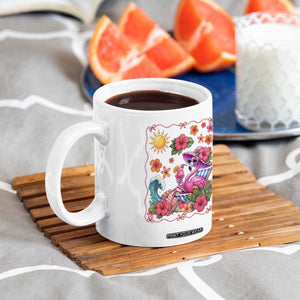 Funny Flamingo Tropical Floral Summer Vacation Graphic Coffee Mug TS12 Print Your Wear