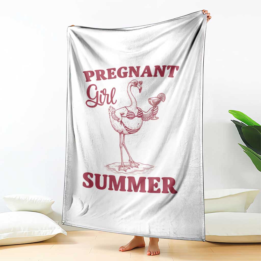 Flamingo Pregnancy Announcement Throw Blanket Summer Beach Mom To Be Gift TS12 Print Your Wear