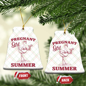 Flamingo Pregnancy Announcement Ceramic Ornament Summer Beach Mom To Be Gift TS12 Print Your Wear