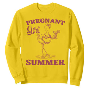 Flamingo Pregnancy Announcement Sweatshirt Summer Beach Mom To Be Gift TS12 Daisy Print Your Wear