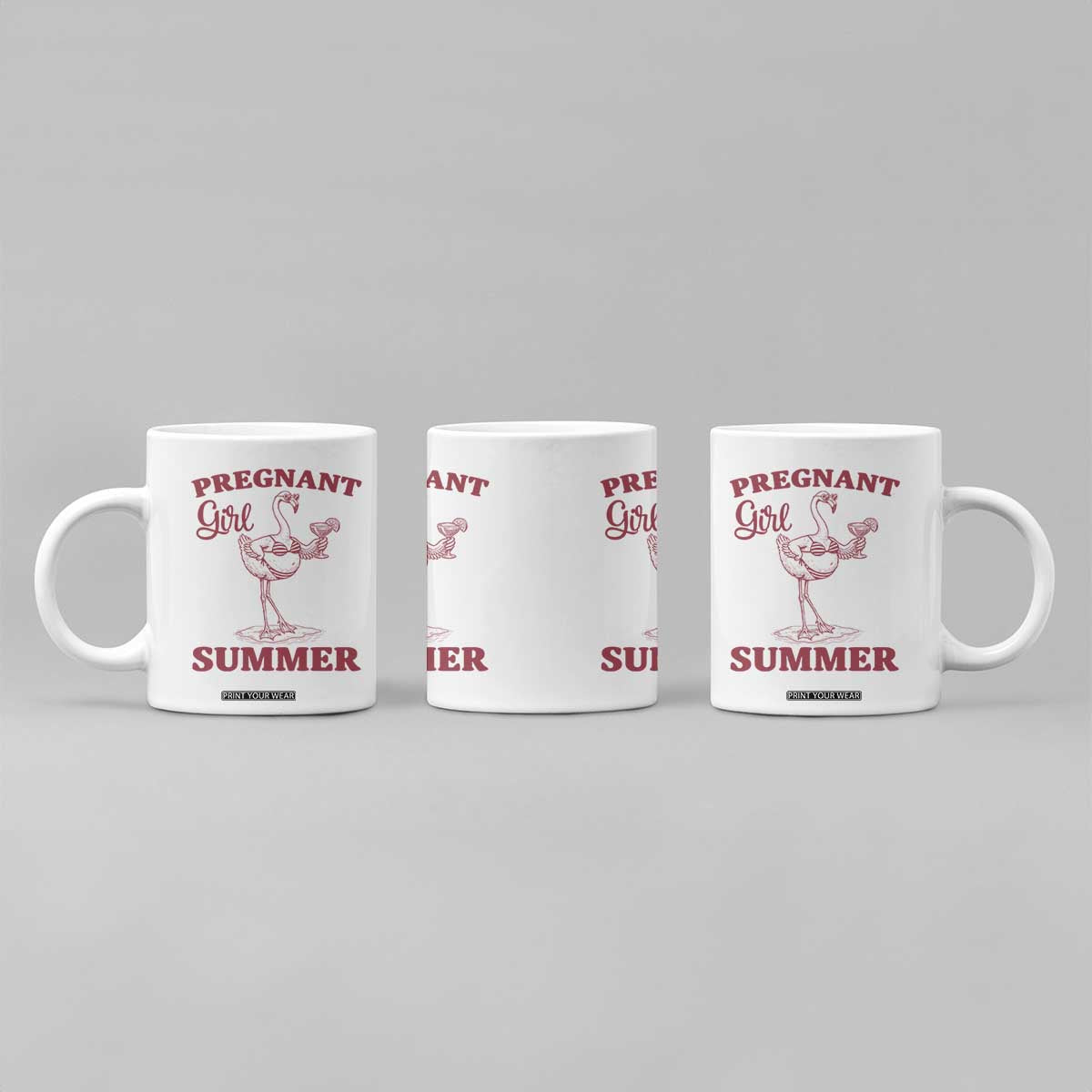 Flamingo Pregnancy Announcement Coffee Mug Summer Beach Mom To Be Gift TS12 Print Your Wear
