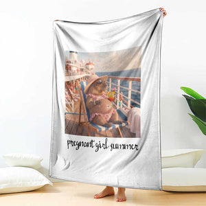 Summer Capybara Pregnancy Throw Blanket Baby Announcement Gift TS12 Print Your Wear