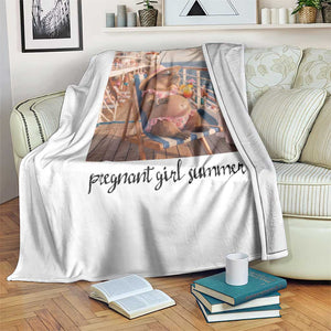 Summer Capybara Pregnancy Throw Blanket Baby Announcement Gift TS12 Print Your Wear
