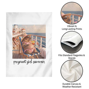 Summer Capybara Pregnancy Garden Flag Baby Announcement Gift TS12 Print Your Wear