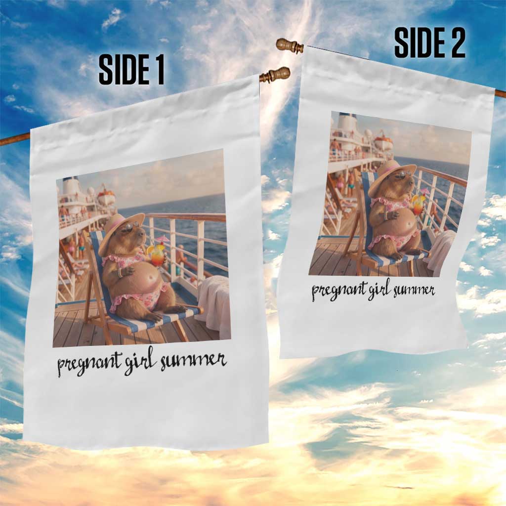 Summer Capybara Pregnancy Garden Flag Baby Announcement Gift TS12 Print Your Wear