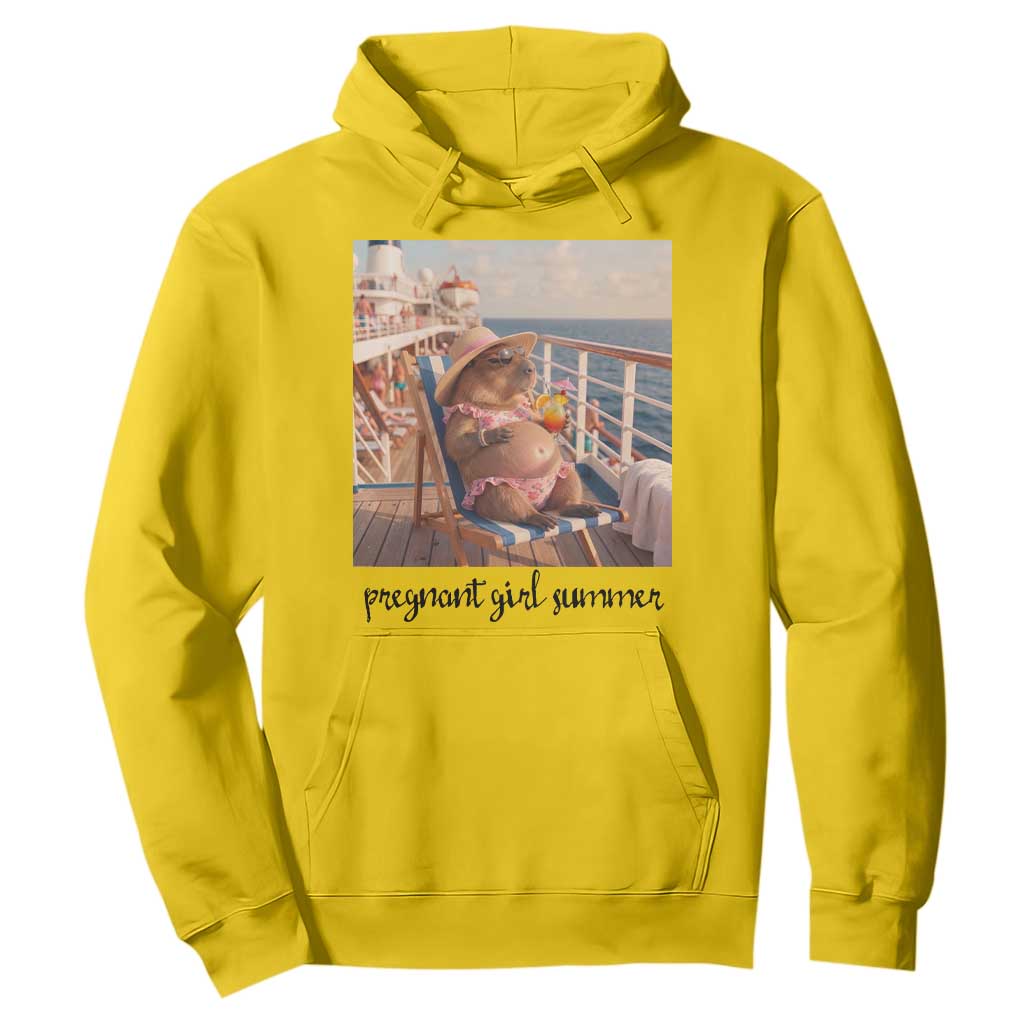 Summer Capybara Pregnancy Hoodie Baby Announcement Gift TS12 Daisy Print Your Wear