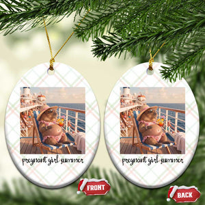 Summer Capybara Pregnancy Ceramic Ornament Baby Announcement Gift TS12 Print Your Wear
