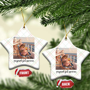 Summer Capybara Pregnancy Ceramic Ornament Baby Announcement Gift TS12 Print Your Wear