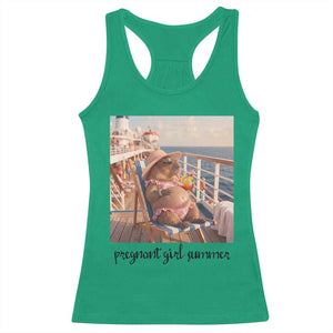Summer Capybara Pregnancy Racerback Tank Top Baby Announcement Gift TS12 Irish Green Print Your Wear