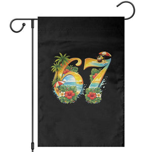 Hawaii Six Seven Garden Flag Tropical Hibiscus Vacation Graphic TS12 Black Print Your Wear