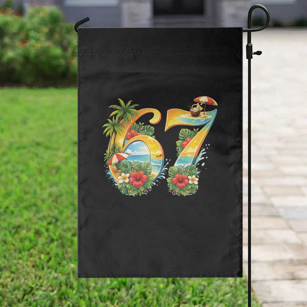 Hawaii Six Seven Garden Flag Tropical Hibiscus Vacation Graphic TS12 Print Your Wear
