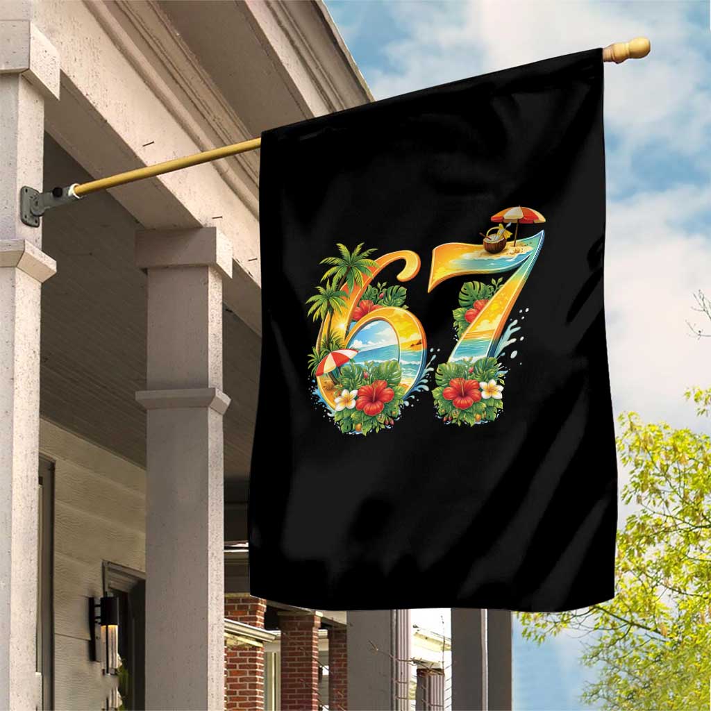 Hawaii Six Seven Garden Flag Tropical Hibiscus Vacation Graphic TS12 Print Your Wear