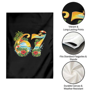 Hawaii Six Seven Garden Flag Tropical Hibiscus Vacation Graphic TS12 Print Your Wear