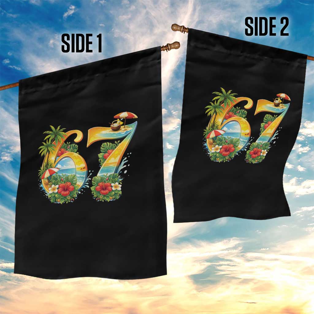 Hawaii Six Seven Garden Flag Tropical Hibiscus Vacation Graphic TS12 Print Your Wear