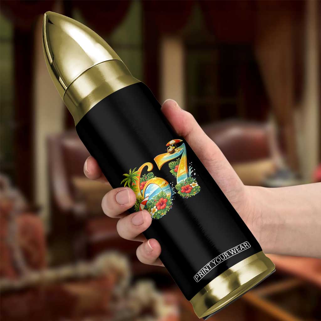 Hawaii Six Seven Bullet Tumbler Tropical Hibiscus Vacation Graphic TS12 Print Your Wear