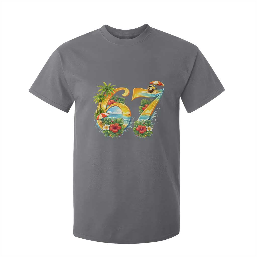 Hawaii Six Seven T Shirt For Kid Tropical Hibiscus Vacation Graphic TS12 Charcoal Print Your Wear