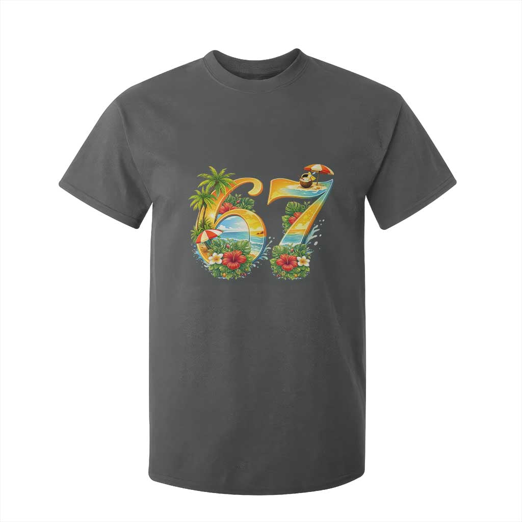 Hawaii Six Seven T Shirt For Kid Tropical Hibiscus Vacation Graphic TS12 Dark Heather Print Your Wear