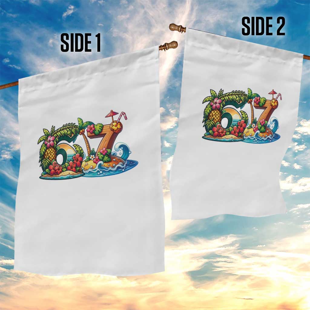 Tropical Beach Six Seven Garden Flag Summer Island Vacation Graphic TS12 Print Your Wear