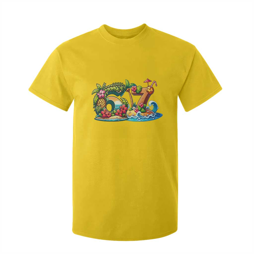 Tropical Beach Six Seven T Shirt For Kid Summer Island Vacation Graphic TS12 Daisy Print Your Wear