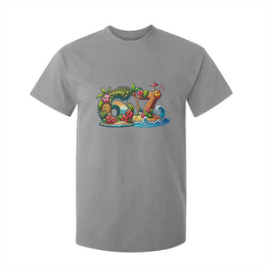 Tropical Beach Six Seven T Shirt For Kid Summer Island Vacation Graphic TS12 Sport Gray Print Your Wear