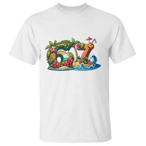 Tropical Beach Six Seven T Shirt Summer Island Vacation Graphic TS12 White Print Your Wear