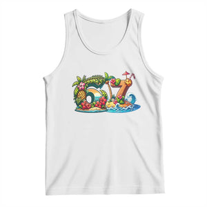 Tropical Beach Six Seven Tank Top Summer Island Vacation Graphic TS12 White Print Your Wear