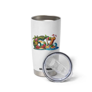 Tropical Beach Six Seven Tumbler Cup Summer Island Vacation Graphic TS12 Print Your Wear