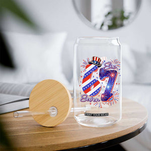 Patriotic Six Seven Glass Can Red White And Blue Fireworks Graphic TS12 Print Your Wear