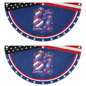 Funny Six Seven Patriotic Fan Flag Red White And Blue Fireworks Graphic TS12 2pcs pack Classic Navy Print Your Wear