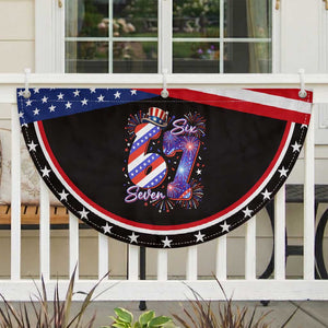Funny Six Seven Patriotic Fan Flag Red White And Blue Fireworks Graphic TS12 2pcs pack Classic Black Print Your Wear