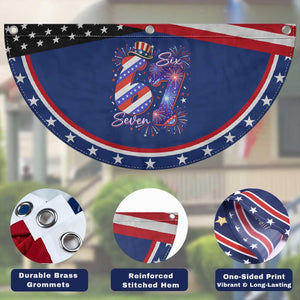 Funny Six Seven Patriotic Fan Flag Red White And Blue Fireworks Graphic TS12 Print Your Wear