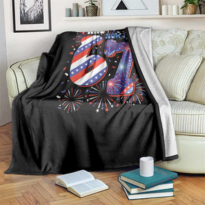 I Was Six Now I Am Seven Throw Blanket Patriotic 7th Birthday Gift TS12 Print Your Wear
