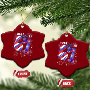 I Was Six Now I Am Seven Ceramic Ornament Patriotic 7th Birthday Gift TS12 Print Your Wear